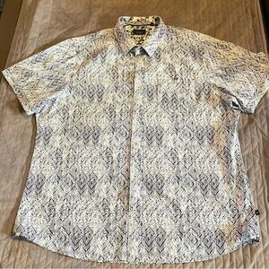 7 Diamonds s/s 4 way stretch‎ button up shirt mens size XXL NWOT